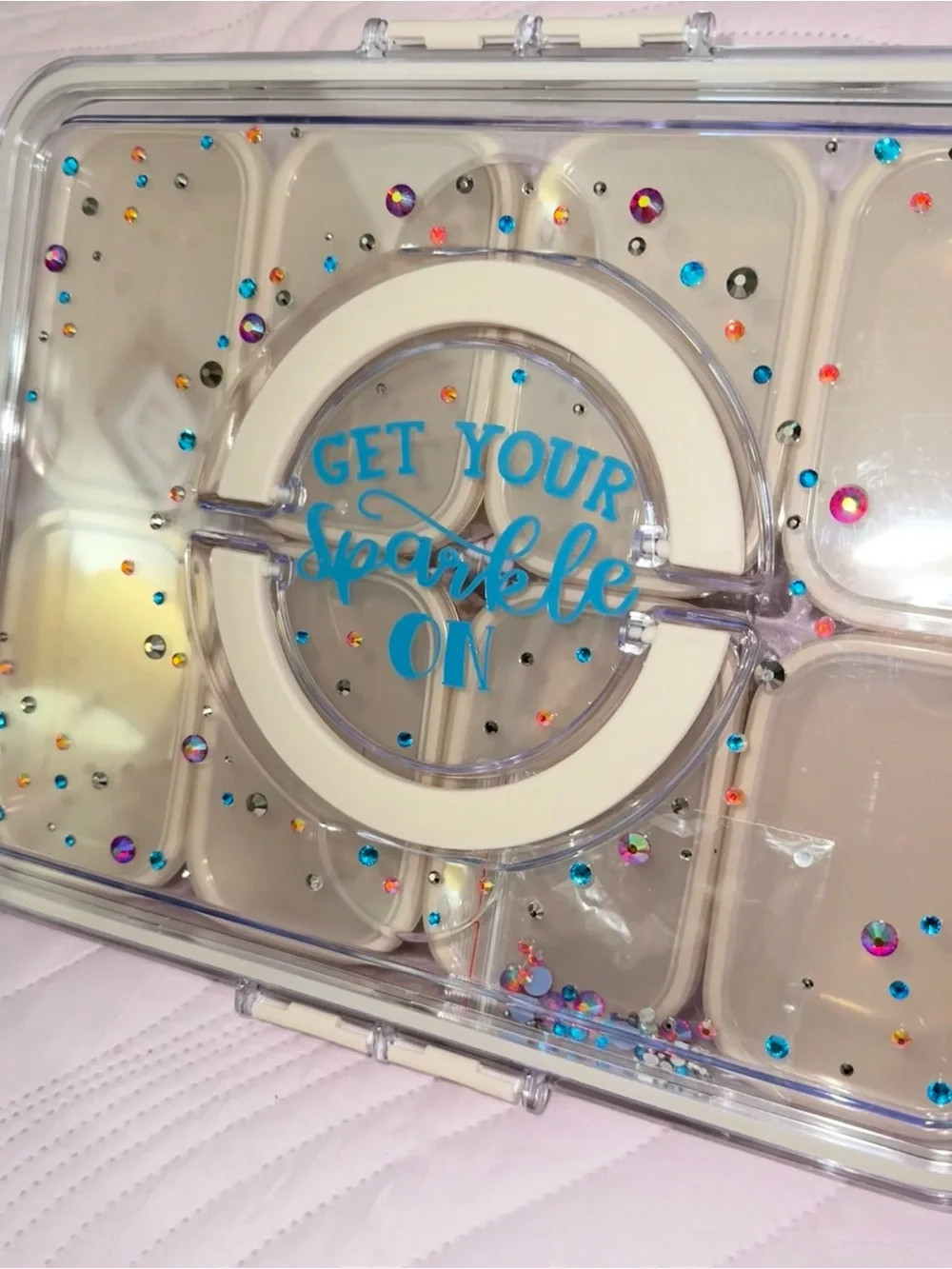 CWC Rhinestoned Get Your Sparkle On Snack/Craft Box NWT